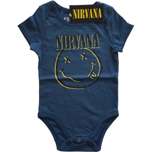 Nirvana - Happy Face Toddler Navy Babygrow in the group MERCHANDISE / Merch / Nyheter / Pop-Rock at Bengans Skivbutik AB (5548766r)