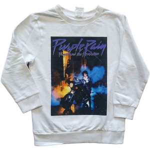 Prince - Purple Rain Boys Wht Sweatshirt in the group MERCHANDISE / Merch / Nyheter / RnB-Soul at Bengans Skivbutik AB (5548795r)