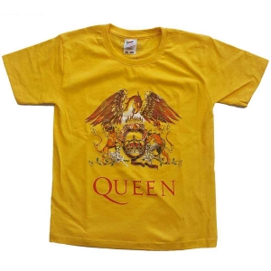 Queen - Classic Crest Boys T-Shirt Yell in the group MERCHANDISE / Merch / Nyheter / Pop-Rock at Bengans Skivbutik AB (5548805r)