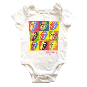 Rolling Stones - Two-Tone Tongues Wht Babygrow in the group MERCHANDISE / Merch / Nyheter / Pop-Rock at Bengans Skivbutik AB (5548819r)
