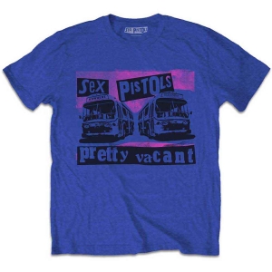 Sex Pistols - Pretty Vacant Coaches Boys T-Shirt Blue in the group MERCHANDISE / Merch / Nyheter / Punk at Bengans Skivbutik AB (5548852r)