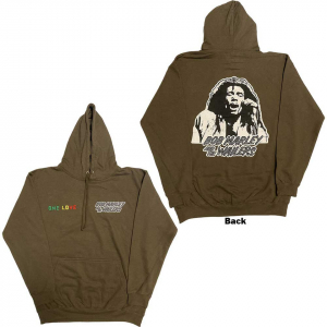 Bob Marley - One Love Wailers Mic Green Hoodie in the group OTHER / Övrigt / at Bengans Skivbutik AB (5552093r)