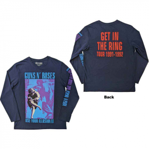 Guns N Roses - Get In The.. Tour 91-92 Navy Long Sleeve in the group OTHER / Övrigt / at Bengans Skivbutik AB (5552283r)