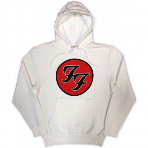 Foo Fighters - Ff Logo Uni Wht Hoodie  in the group OTHER / Övrigt /  at Bengans Skivbutik AB (5552558r)