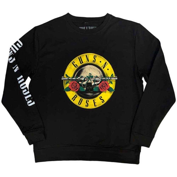 Guns N Roses - Classic Logo Uni Bl Sweatshirt  in the group MERCH / Clothing / Sweatshirts at Bengans Skivbutik AB (5552578r)