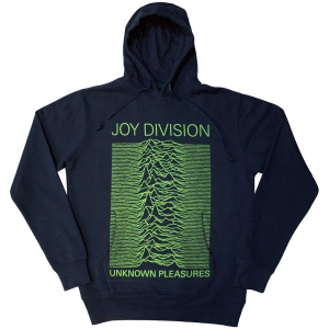 Joy Division - Unknown Pleasures Fp Navy Hoodie in the group MERCHANDISE / Hoodies / Pop-Rock at Bengans Skivbutik AB (5552901r)