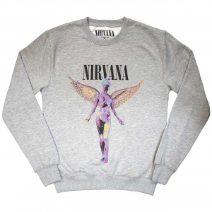 Nirvana - In Utero Uni Grey Sweatshirt in the group OTHER / Övrigt / at Bengans Skivbutik AB (5553907r)