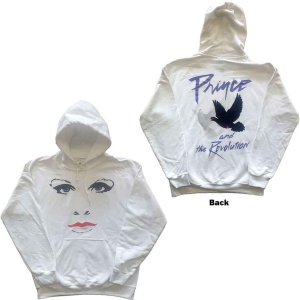 Prince - Faces & Doves Uni Wht Hoodie in the group OTHER / Övrigt / at Bengans Skivbutik AB (5553947r)