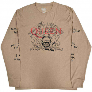 Queen - Handwritten Sand Longsleeve  in the group OTHER / Övrigt /  at Bengans Skivbutik AB (5554112r)