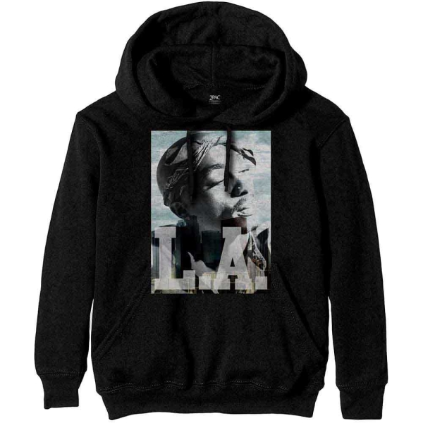 Tupac - La Skyline Uni Bl Hoodie in the group MERCH / Clothing / Hoodies at Bengans Skivbutik AB (5555307r)