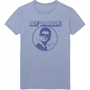 Roy Orbison - Photo Circle Uni Blue T-Shirt in the group OTHER / Övrigt /  at Bengans Skivbutik AB (5556715r)