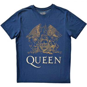 Queen - Crest Uni Denim T-Shirt  (XL) in the group OTHER / Övrigt /  at Bengans Skivbutik AB (5556766)