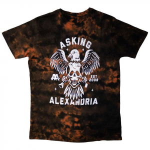 Asking Alexandria - Eagle Skull Uni Red Dip-Dye T-Shirt in the group OTHER / Övrigt / at Bengans Skivbutik AB (5557229r)
