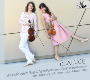Duo Asap Stefan Hunstein - Dialoge - Works For Violin Duo And in the group CD / Klassiskt at Bengans Skivbutik AB (5557758)