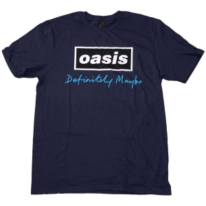 Oasis - Definitely Maybe Text Logo Navy T-Shirt (M) in the group MERCHANDISE / T-shirt / Pop-Rock at Bengans Skivbutik AB (5564172)