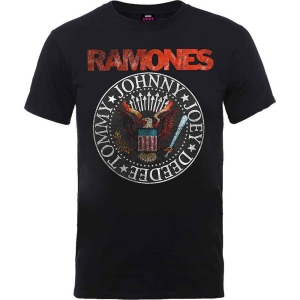 Ramones - Vtge Eagle Seal Uni Bl T-Shirt in the group MERCHANDISE / T-shirt / Punk at Bengans Skivbutik AB (5566074r)