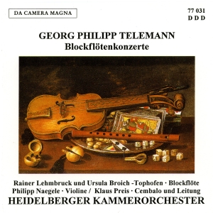 Telemann G P - Concertos For Recorder in the group CD / Klassiskt at Bengans Skivbutik AB (5574981)