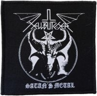 Hellbutcher - Patch Satans Metal (9,7 X 9,7 Cm) in the group MERCHANDISE / Patch / Heavy Metal at Bengans Skivbutik AB (5577363)