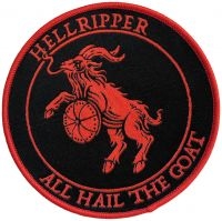 Hellripper - Patch All Hail The Goat Red (9 Cm) in the group MERCHANDISE / Patch / Heavy Metal at Bengans Skivbutik AB (5577459)