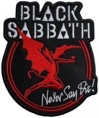 Black Sabbath - Patch Archange Never Say Die (10,1 in the group MERCHANDISE / Patch / Heavy Metal at Bengans Skivbutik AB (5579721)