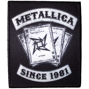 Metallica - 30Th Anniversary Playing Card Printed Patch in the group MERCHANDISE / Merch / Hårdrock at Bengans Skivbutik AB (5581863)