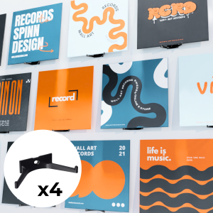 Accessories - Albumhyllan Svart 4-Pack in the group OTHER / Vinyltillbehör at Bengans Skivbutik AB (5581969)