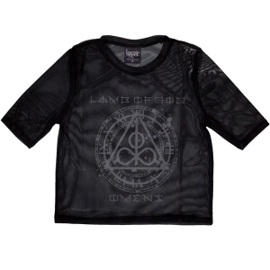 Lamb Of God - Omens Clock Lady Bl Mesh Crop Top in the group MERCHANDISE / T-shirt / Hårdrock at Bengans Skivbutik AB (5583034r)
