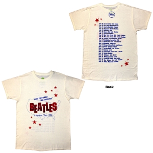 Beatles - American Tour 64 Uni Natrl T-Shirt in the group MERCHANDISE / T-shirt / Pop-Rock at Bengans Skivbutik AB (5583334r)