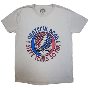 Grateful Dead - Stealie 60 Uni Grey T-Shirt in the group MERCHANDISE / T-shirt / Pop-Rock at Bengans Skivbutik AB (5586396r)