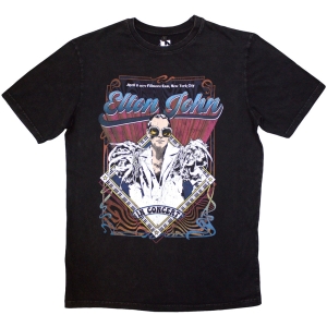 Elton John - Psych Vintage Stone Wash Uni Bl T-Shirt in the group MERCHANDISE / T-shirt / Pop-Rock at Bengans Skivbutik AB (5586755r)