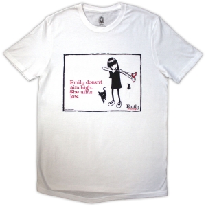 Emily The Strange - Aims Low Uni Wht T-Shirt in the group MERCHANDISE / T-shirt / TV-serie at Bengans Skivbutik AB (5586756r)