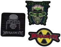 Megadeth - Patch 3 Set (Logo, Vic Rattle Head) in the group MERCHANDISE / Patch / Heavy Metal at Bengans Skivbutik AB (5588098)