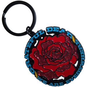 Grateful Dead - Everywhere Rose Keychain in the group MERCHANDISE / Merch / Pop-Rock at Bengans Skivbutik AB (5589229)