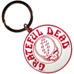 Grateful Dead - Steal Your Face Mono Red Keychain in the group MERCHANDISE / Merch / Pop-Rock at Bengans Skivbutik AB (5589236)