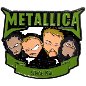 Metallica - Since 1981 Heads Pin Badge in the group MERCHANDISE / Merch / Hårdrock at Bengans Skivbutik AB (5589267)