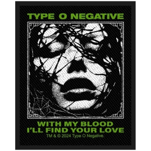 Type O Negative - With My Blood Standard Patch in the group MERCHANDISE / Merch / Hårdrock at Bengans Skivbutik AB (5590309)