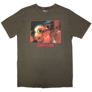 Gremlins Movie - Gizmo Photo Stone Wash Uni Green T-Shirt in the group MERCHANDISE / T-shirt / Film-Musikal at Bengans Skivbutik AB (5593178r)