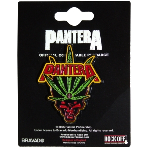 Pantera - Leaf Skull Pin Badge in the group MERCHANDISE / Merch / Hårdrock at Bengans Skivbutik AB (5628589)