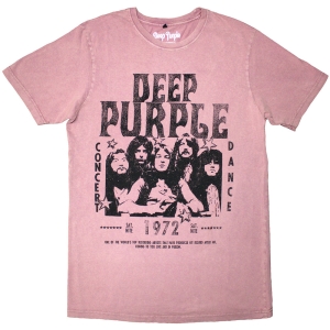 Deep Purple - 1972 Concert Stone Wash Uni Kashmir Red T-Shirt in the group MERCHANDISE / T-shirt / Hårdrock at Bengans Skivbutik AB (5628726r)