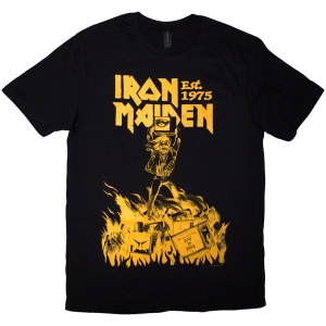 Iron Maiden - Est. 1975 Holy Smoke Jumbo Yellow Uni Bl T-Shirt in the group MERCHANDISE / T-shirt / Nyheter / Hårdrock at Bengans Skivbutik AB (5628732r)