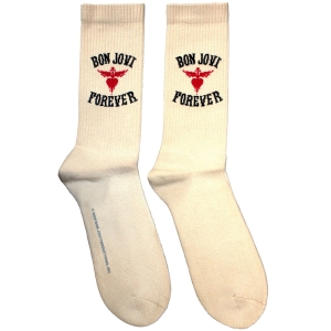 Bon Jovi - Forever Uni Natrl Socks (Eu 40-45) in the group MERCHANDISE / Merch / Nyheter / Pop-Rock at Bengans Skivbutik AB (5629362)