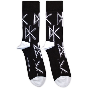 Dead Kennedys - Dk Logo Repeat Uni Bl Socks (Eu 40-45) in the group MERCHANDISE / Merch / Nyheter / Pop-Rock at Bengans Skivbutik AB (5629363)