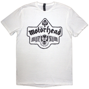 Motorhead - 50 Years Ace Wings Emblem-White in the group MERCHANDISE / T-shirt / Nyheter / Hårdrock at Bengans Skivbutik AB (5630182r)