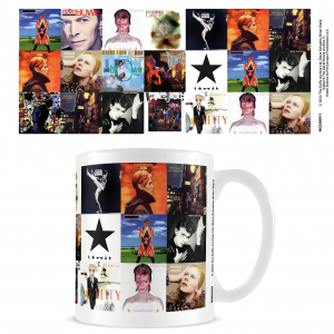 David Bowie  - Albums Collage White Pod Mug in the group MERCHANDISE / Merch / Pop-Rock at Bengans Skivbutik AB (5630223)