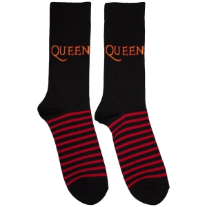 Queen - Logo & Stripes Uni Bl Socks in the group MERCHANDISE / Merch / Nyheter / Pop-Rock at Bengans Skivbutik AB (5630395)
