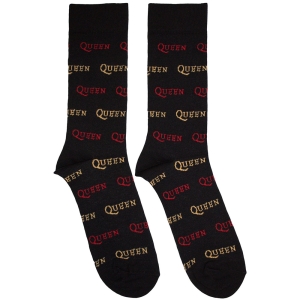 Queen - Logo Repeat Colour Bl Socks in the group MERCHANDISE / Merch / Nyheter / Pop-Rock at Bengans Skivbutik AB (5630397)