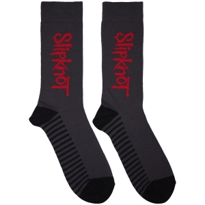 Slipknot - Logo Vertical Uni Grey Socks in the group MERCHANDISE / Merch / Nyheter / Hårdrock at Bengans Skivbutik AB (5630401)