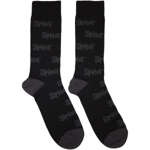 Slipknot - Aop Logos Uni Bl Socks in the group MERCHANDISE / Merch / Nyheter / Hårdrock at Bengans Skivbutik AB (5630402)
