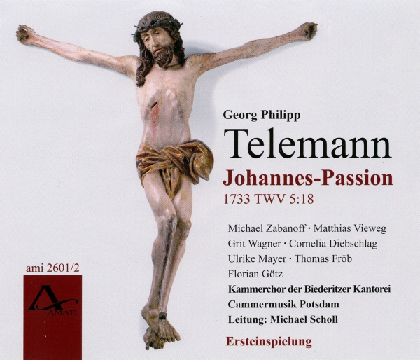 Telemann G P - St John Passion Twv 5:18 1733 in the group CD / Bestsellers at Bengans Skivbutik AB (5633088)