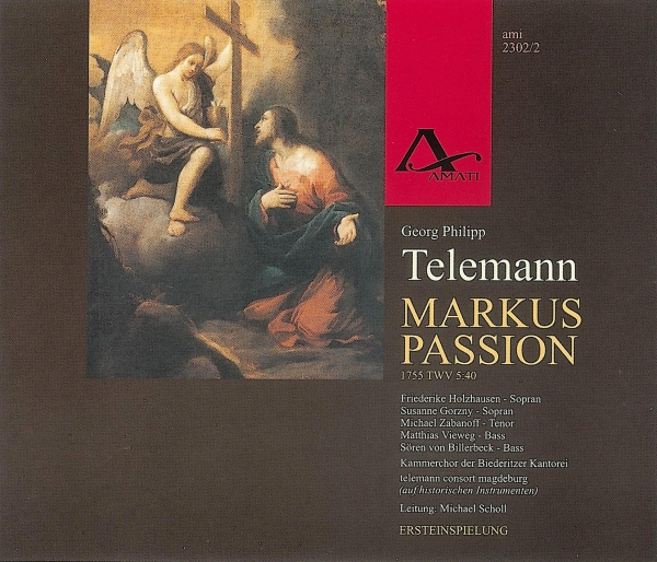 Telemann G P - St Marc Passion 1755 Twv 5:40 in the group CD / Bestsellers at Bengans Skivbutik AB (5633090)